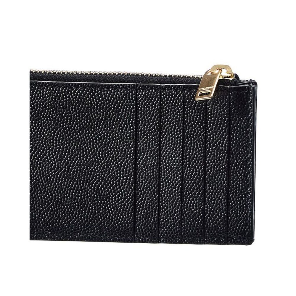 Saint Laurent Logo Plaque Leather Card Holder - Picture 3 of 4
